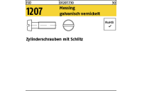 200 Stück, ISO 1207 Messing galvanisch vernickelt Zylinderschrauben mit Schlitz - Abmessung: M 3 x 12