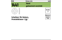 1000 Stück, DIN 1441 Stahl galvanisch verzinkt Scheiben für Bolzen, Produktklasse C (g) - Abmessung: 5,5x 10x 0,8