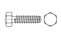 250 Stück, ISO 1479 Stahl, geh. Form F galvanisch verzinkt Sechskant-Blechschrauben, F = mit Zapfen - Abmessung: 4,8 x 22 -F