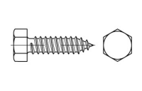 250 Stück, ISO 1479 Stahl, geh. Form C galvanisch verzinkt Sechskant-Blechschrauben, C = mit Spitze - Abmessung: C 5,5 x 45