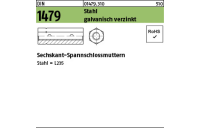 1 Stück, DIN 1479 Stahl galvanisch verzinkt, ÜZ Sechskant-Spannschlossmuttern - Abmessung: M 20