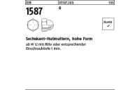 1000 Stück, DIN 1587 6 Sechskant-Hutmuttern, hohe Form - Abmessung: M 3