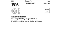 10 Stück, DIN 1816 04 AU Ausf. w Kreuzlochmuttern w = ungehärtet, ungeschliffen - Abmessung: M 12 x 1,5