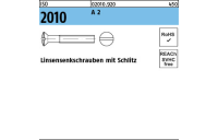 200 Stück, ISO 2010 A 2 Linsensenkschrauben mit Schlitz - Abmessung: M 3 x 8