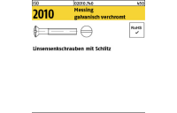 200 Stück, ISO 2010 Messing galvanisch verchromt Linsensenkschrauben mit Schlitz - Abmessung: M 3 x 20