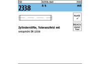 500 Stück, ISO 2338 A 4 m6 Zylinderstifte, Toleranzfeld m6 - Abmessung: 1 m6 x 3