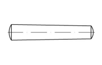 50 Stück, ISO 2339 A 1 Form B Kegelstifte, Kegel 1:50, gedreht - Abmessung: 1 x 14