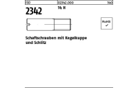 50 Stück, ISO 2342 14 H Schaftschrauben mit Kegelkuppe und Schlitz - Abmessung: M 10 x 45
