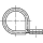 100 Stück, DIN 3016 Stahl (W1) Form D 1 galvanisch verzinkt Halterungsschellen, Form D 1, mit Gummiprofil - Abmessung: 5 x 12 - W1