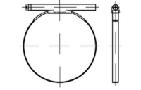 100 Stück, DIN 3017 Stahl (W1) Form A galvanisch verzinkt Schlauchschellen, mit Schneckenantrieb - Abmessung: 8- 12/ 9 C7