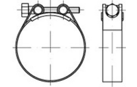 10 Stück, DIN 3017 Stahl (W1) Form C1 galvanisch verzinkt Schlauchschellen, mit Rundbolzen, einteilig - Abmessung: 187-200/30