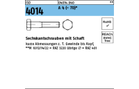 100 Stück, ISO 4014 A 4 - 70 Sechskantschrauben mit Schaft - Abmessung: M 5 x 80