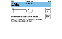 100 Stück, ISO 4014 A 4 - 80 Sechskantschrauben mit Schaft - Abmessung: M 6 x 60