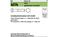 200 Stück, ISO 4014 10.9 galvanisch verzinkt Sechskantschrauben mit Schaft - Abmessung: M 6 x 70