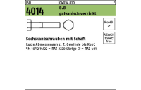 100 Stück, ISO 4014 8.8 galvanisch verzinkt Sechskantschrauben mit Schaft - Abmessung: M 6 x 90