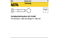 100 Stück, ISO 4014 Messing Sechskantschrauben mit Schaft - Abmessung: M 8 x 60