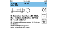 25 Stück, ISO 4014 Mu A 4 SB SB-Schrauben-Garnituren EN 15048, mit Sechskantmutter ISO 4032 - Abmessung: M 16 x 80