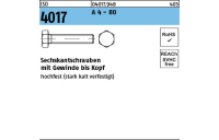 100 Stück, ISO 4017 A 4 - 80 Sechskantschrauben mit Gewinde bis Kopf - Abmessung: M 6 x 10