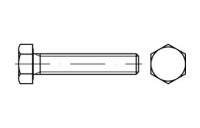 500 Stück, ISO 4017 5.6 AD W7 galvanisch verzinkt Sechskantschrauben mit Gewinde bis Kopf - Abmessung: M 6 x 12