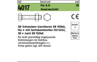 200 Stück, ISO 4017 Mu 8.8 SB feuerverzinkt SB-Schrauben-Garnituren EN 15048, mit Sechskantmutter ISO 4032 - Abmessung: M 8 x 40