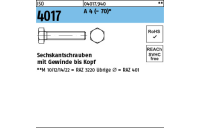 100 Stück, ISO 4017 A 4 - 70 Sechskantschrauben mit Gewinde bis Kopf - Abmessung: M 10 x 14