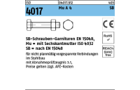 50 Stück, ISO 4017 Mu A 4 SB SB-Schrauben-Garnituren EN 15048, mit Sechskantmutter ISO 4032 - Abmessung: M 12 x 50