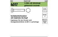 25 Stück, ISO 4017 1.7218 +QT (25CrMo4) galvanisch verzinkt Sechskantschrauben mit Gewinde bis Kopf - Abmessung: M 16 x 65