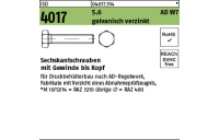 ISO 4017 5.6 AD W7 galvanisch verzinkt Sechskantschrauben mit Gewinde bis Kopf - Abmessung: M 24 x 150, Inhalt: 10 Stück