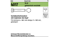 1 Stück, ISO 4017 10.9 galvanisch verzinkt Sechskantschrauben mit Gewinde bis Kopf - Abmessung: M 36 x 130