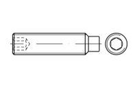 50 Stück, ISO 4028 45 H galvanisch verzinkt Gewindestifte mit Zapfen und Innensechskant - Abmessung: M 16 x 40