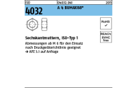 100 Stück, ISO 4032 A 4 BUMAX88 Sechskantmuttern, ISO-Typ 1 - Abmessung: M 8