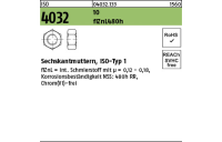 500 Stück, ISO 4032 10 flZnL 480h (zinklamellenbesch.) Sechskantmuttern, ISO-Typ 1 - Abmessung: M 10