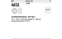 1 Stück, ISO 4032 6 AU Sechskantmuttern, ISO-Typ 1 - Abmessung: M 56