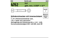 500 Stück, ISO 4762 8.8 galv. verz. 8 DiSP + SL Zylinderschrauben mit Innensechskant - Abmessung: M 3 x 20