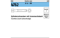 100 Stück, ISO 4762 A 4 - 80 Zylinderschrauben mit Innensechskant, - Abmessung: M 6 x 8