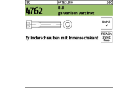10 Stück, ISO 4762 8.8 galvanisch verzinkt Zylinderschrauben mit Innensechskant - Abmessung: M 24 x 85