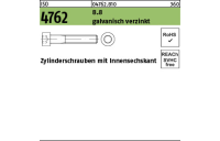 Zylinderschrauben mit Innensechskant - DIN 912/ISO 4762 - Stahl 8.8 galvanisch verzinkt - M27x90 - 10 Stück
