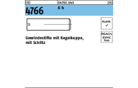 50 Stück, ISO 4766 A 4 Gewindestifte mit Kegelkuppe, mit Schlitz - Abmessung: M 4 x 20