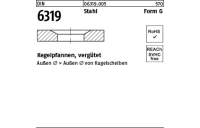 25 Stück, DIN 6319 Stahl Form G Kegelpfannen, vergütet - Abmessung: G 19 x44 x 7