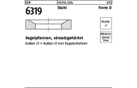 10 Stück, DIN 6319 Stahl Form D Kegelpfannen, einsatzgehärtet - Abmessung: D 23,2x36 x7,5