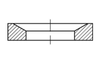 DIN 6319 Stahl Form D galvanisch verzinkt Kegelpfannen, einsatzgehärtet - Abmessung: D 42 x68x14, Inhalt: 10 Stück