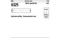 1000 Stück, DIN 6325 Stahl, gehärtet m6 Zylinderstifte, Toleranzfeld m6 - Abmessung: 1 m6 x 4