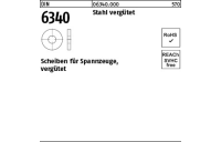 50 Stück, DIN 6340 Stahl vergütet Scheiben für Spannzeuge, vergütet - Abmessung: 13 x 35 x 5
