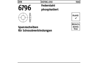 500 Stück, DIN 6796 Federstahl phosphatiert Spannscheiben für Schraubenverbindungen - Abmessung: 3 x 7 x 0,6