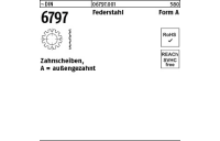 500 Stück, ~DIN 6797 Federstahl Form A Zahnscheiben, außengezahnt - Abmessung: A 4,3