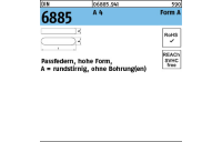 5 Stück, DIN 6885 A 4 Form A Passfedern, hohe Form, rundstirnig ohne Bohrung(en) - Abmessung: A 14 x 9 x 56