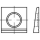 1 Stück, DIN 6917 Stahl vergütet feuerverzinkt Scheiben, vierkant, keilförmig 14%, für HV-verbindung an Doppel-T-Trägern - Abmessung: 17