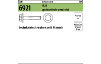 200 Stück, DIN 6921 8.8 galvanisch verzinkt Sechskantschrauben mit Flansch - Abmessung: M 8 x 16