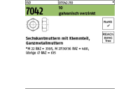100 Stück, ISO 7042 10 galvanisch verzinkt Sechskantmuttern mit Klemmteil, Ganzmetallmuttern - Abmessung: M 8