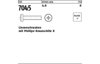 2000 Stück, ISO 7045 4.8 H Linsenschrauben mit Phillips-Kreuzschlitz H - Abmessung: M 3 x 5 -H